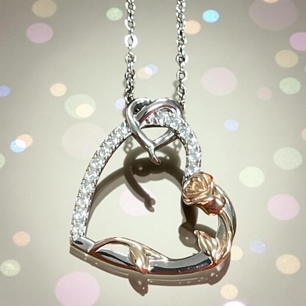Rose Heart Necklace